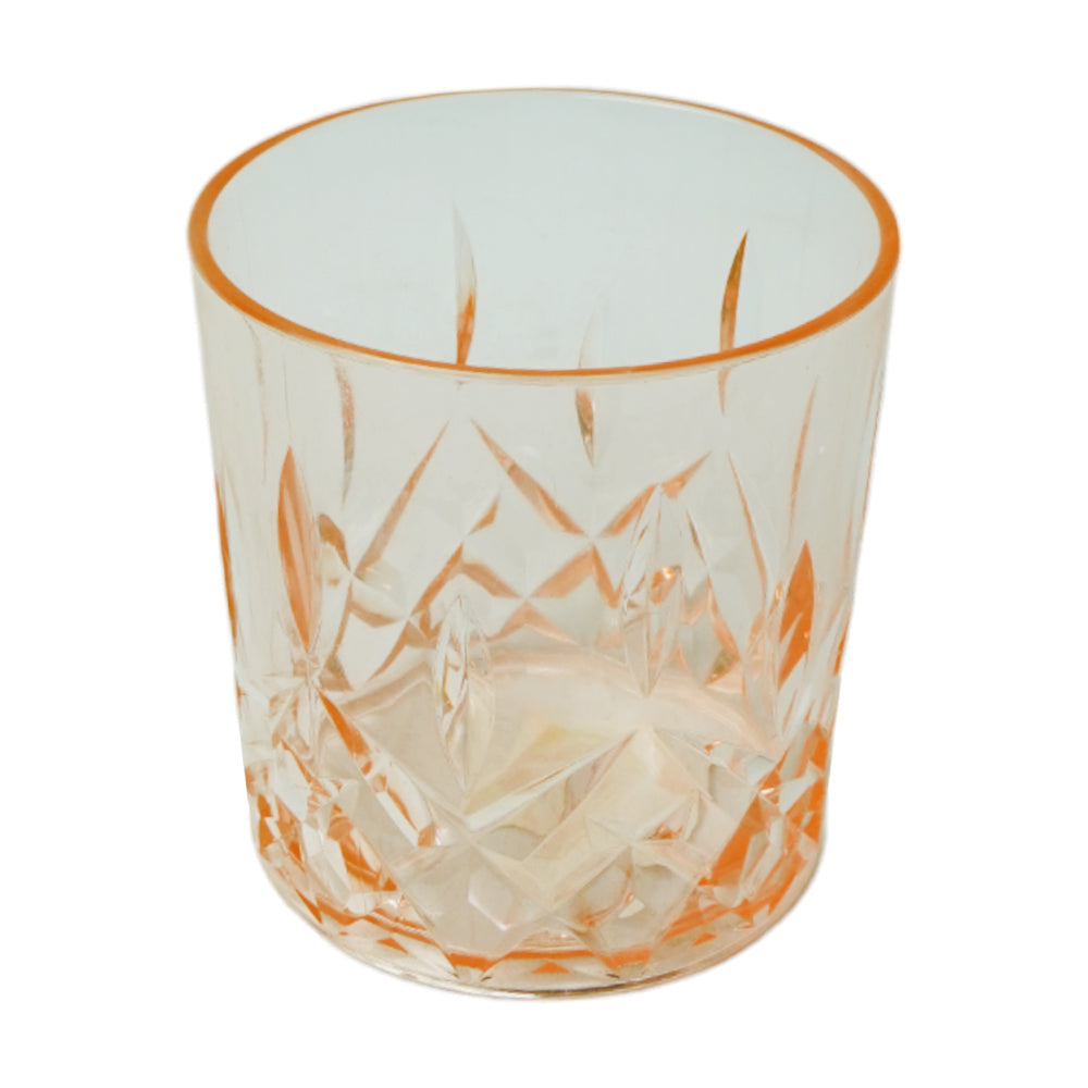 GLASS ACRYLIC DIAMOND CUT AC107-02 PINK (Pack 6)