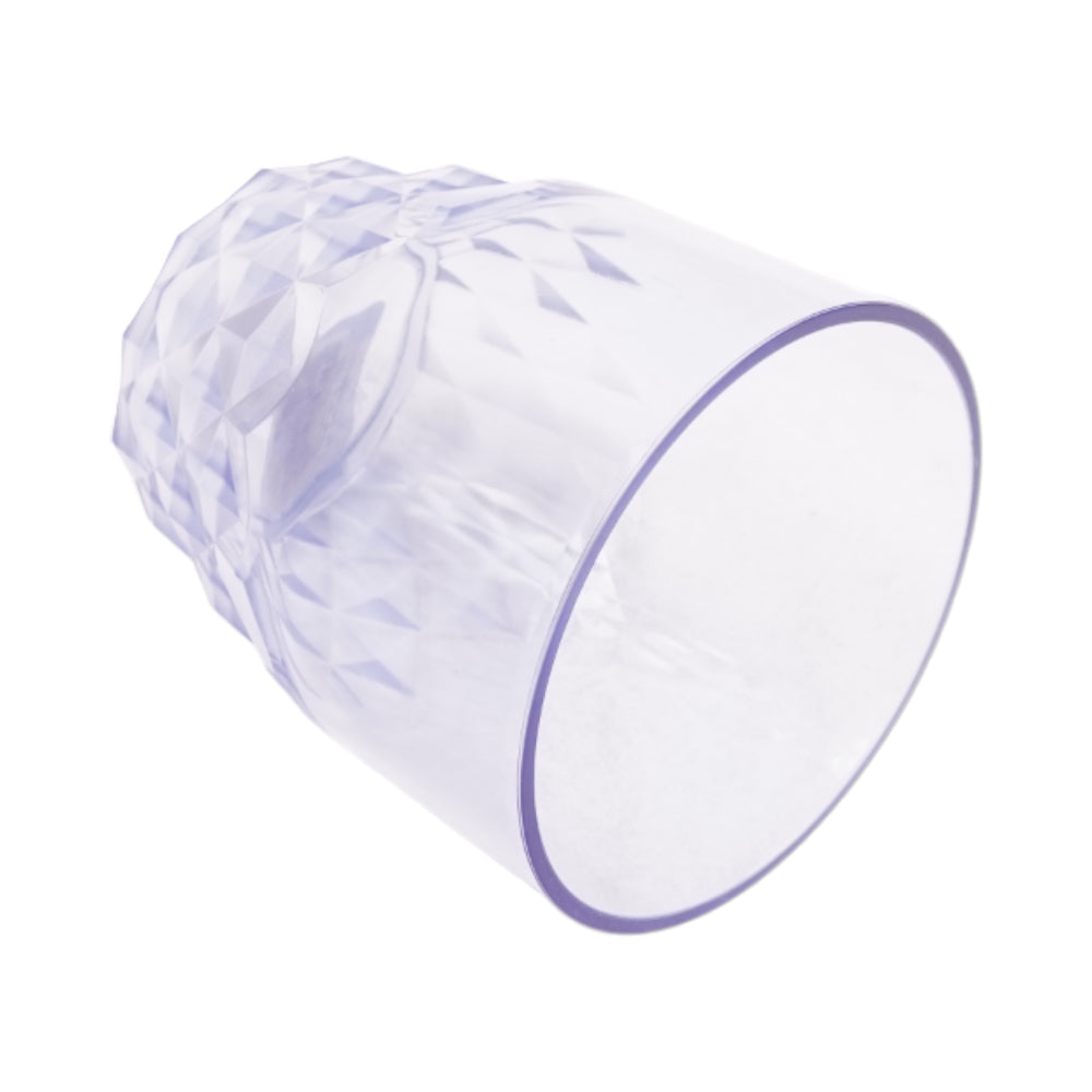 GLASS ACRYLIC FROSTED DIAMOND AC129 PURPLE (Pack 6)