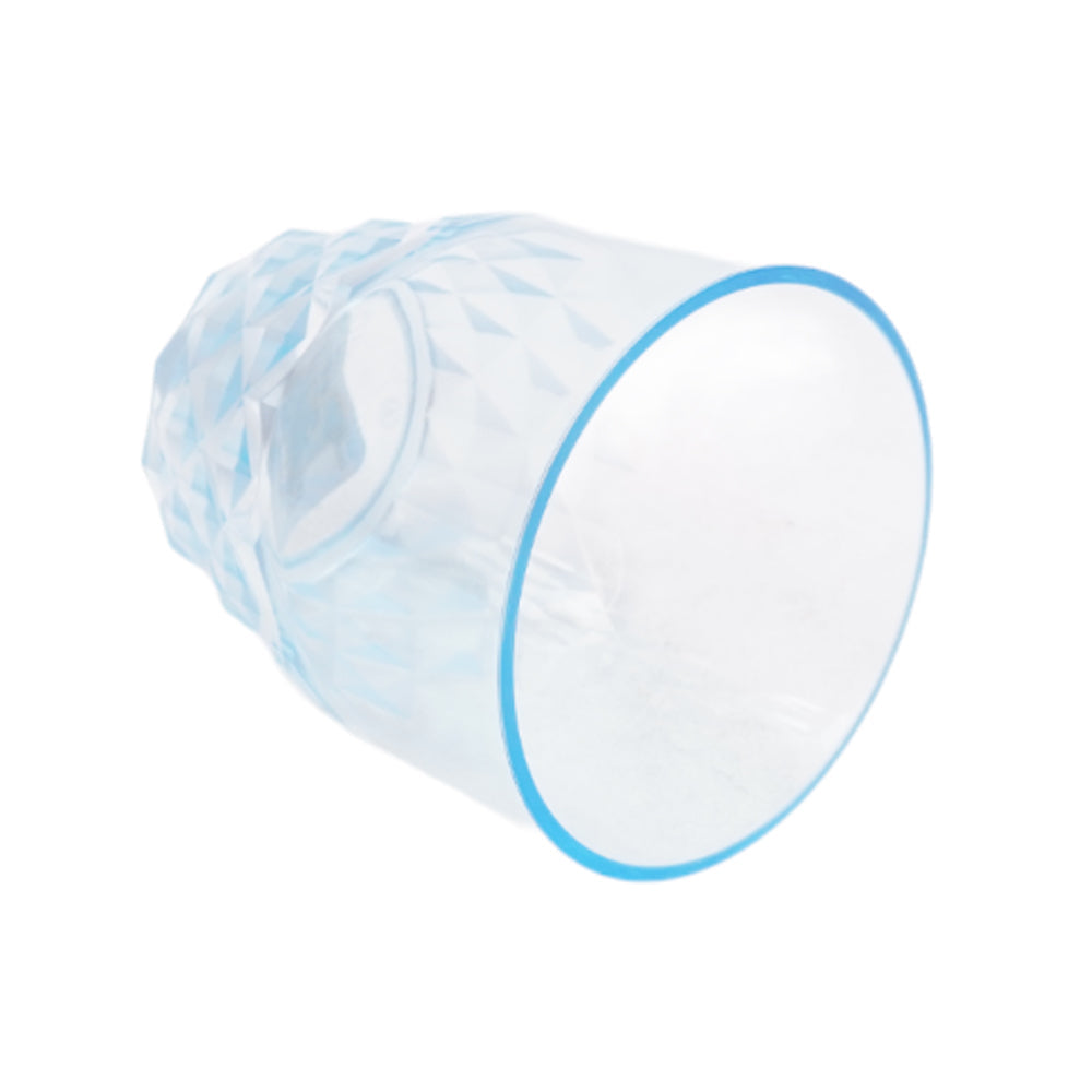 GLASS ACRYLIC FROSTED DIAMOND AC129-4 BLUE (Pack 6)