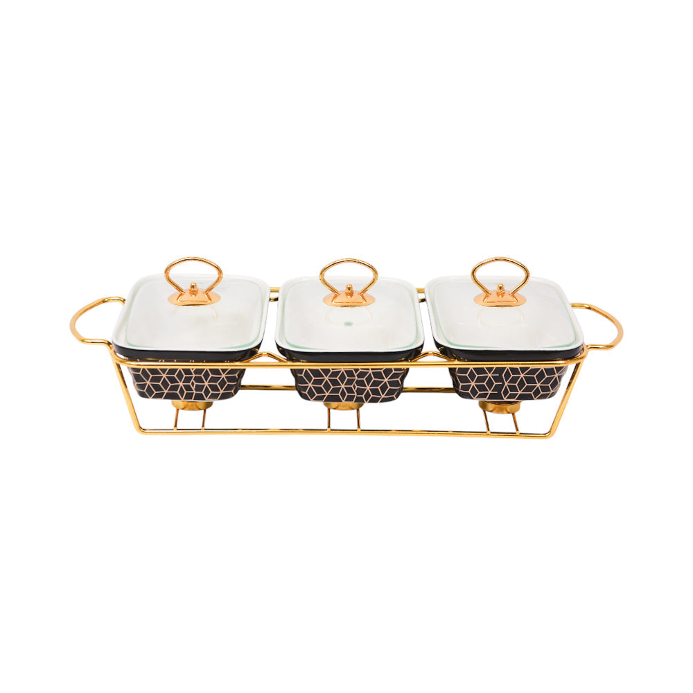 DONGA SET 3PC RECTANGULAR MORE & MORE CX2532-3A BLACK