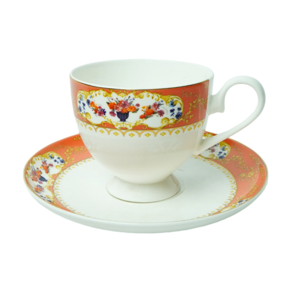 CUP & SAUCER BONE CHINA JOHN ADAMS C5 FT (Pack 6)