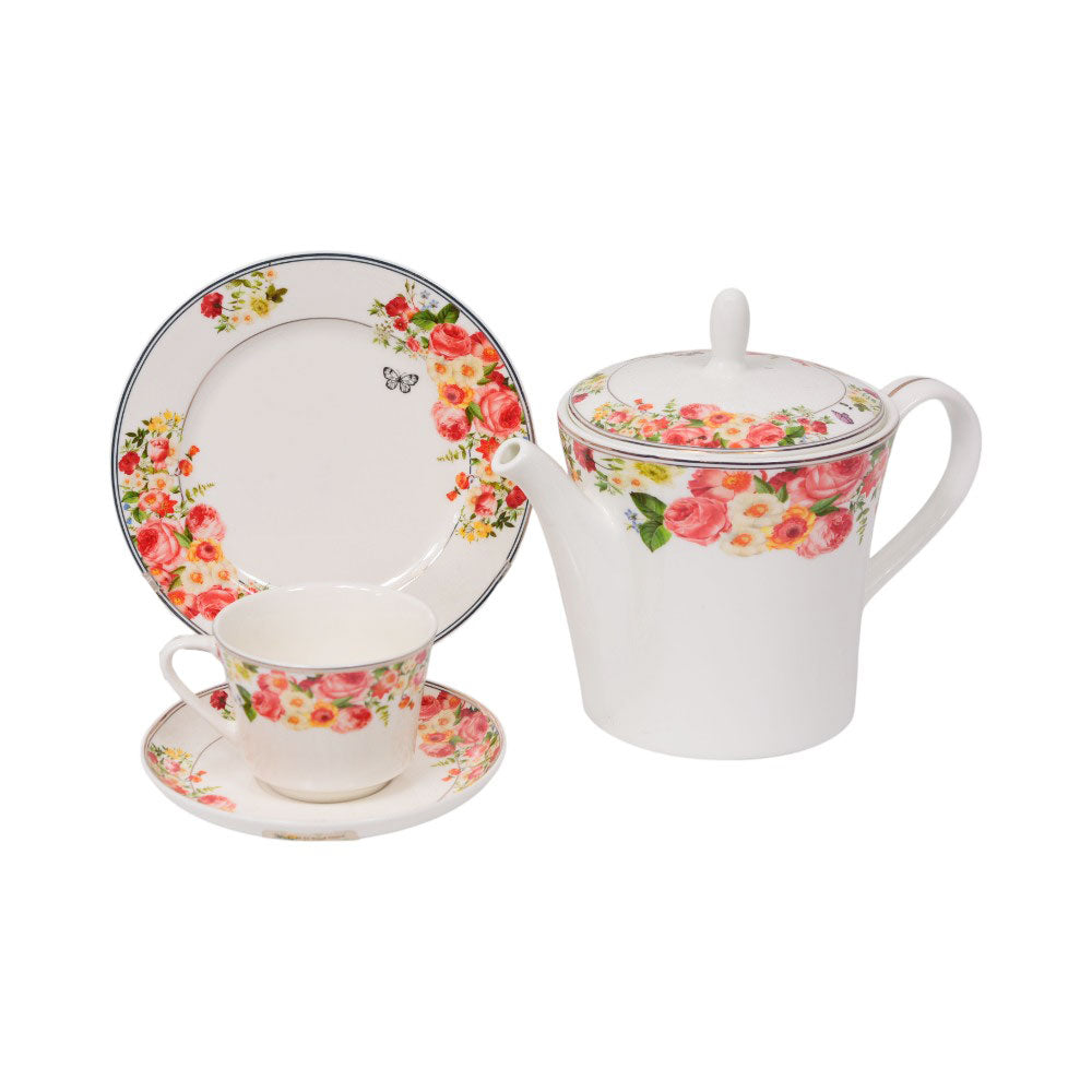 TEA SET 24 PC BONE CHINA H3-4 FT