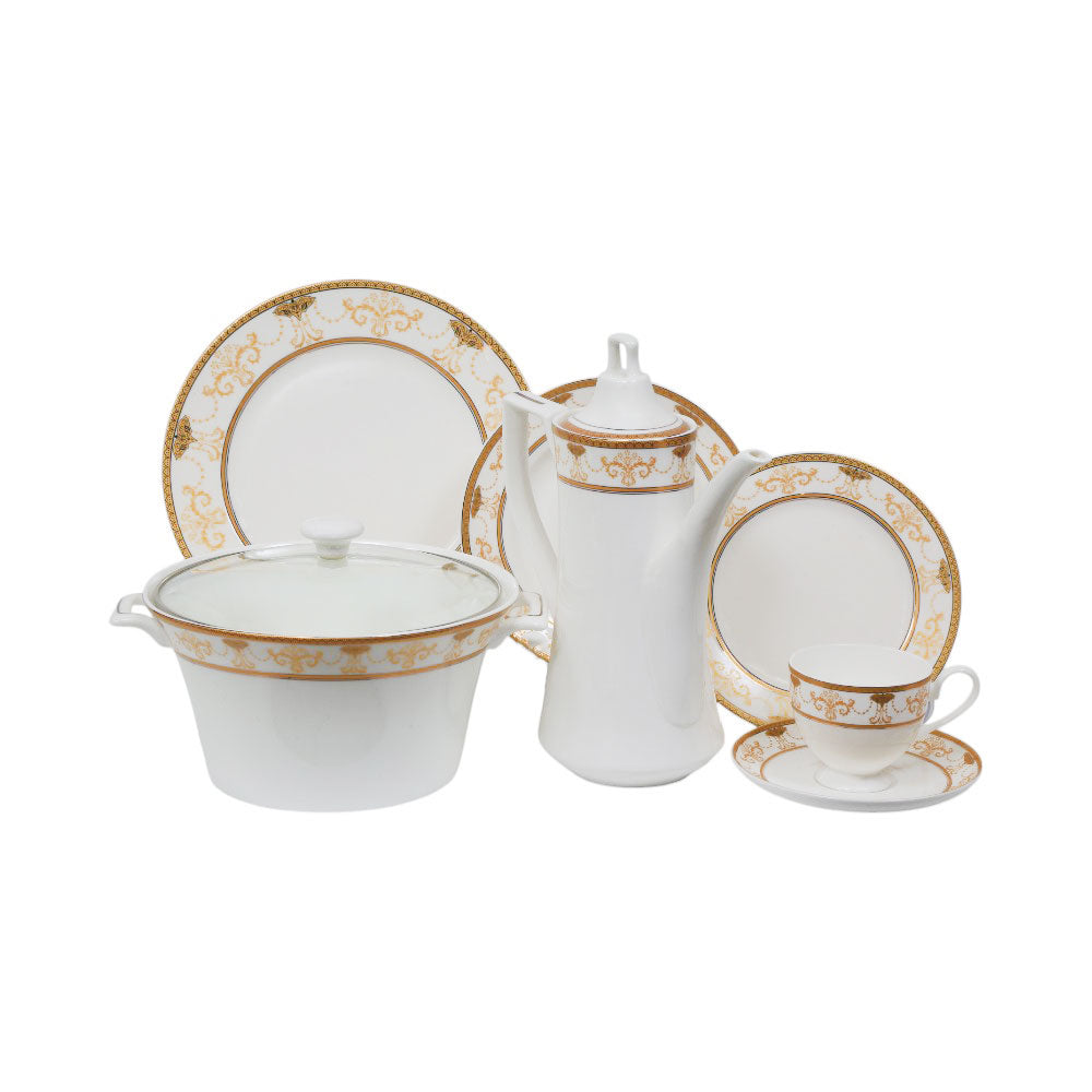 DINNER SET 89 PC BONE CHINA JOHN ADAMS HH-5FT