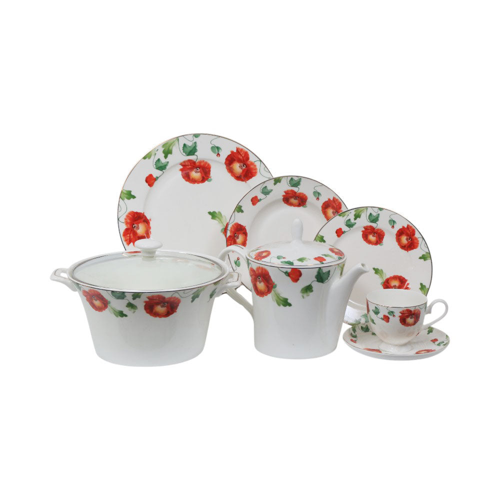 DINNER SET 89 PC BONE CHINA JOHN ADAMS H3-1FT