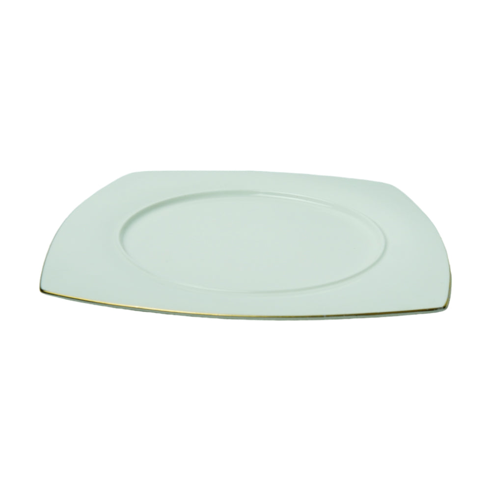 DISH WHITE PORCELAIN SQUARE 11.5INCH IR B
