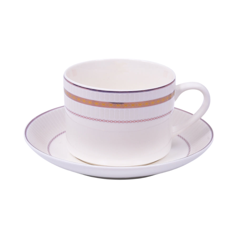 CUP & SAUCER BONE CHINA MORE & MORE ZS001 AW (Pack 6)