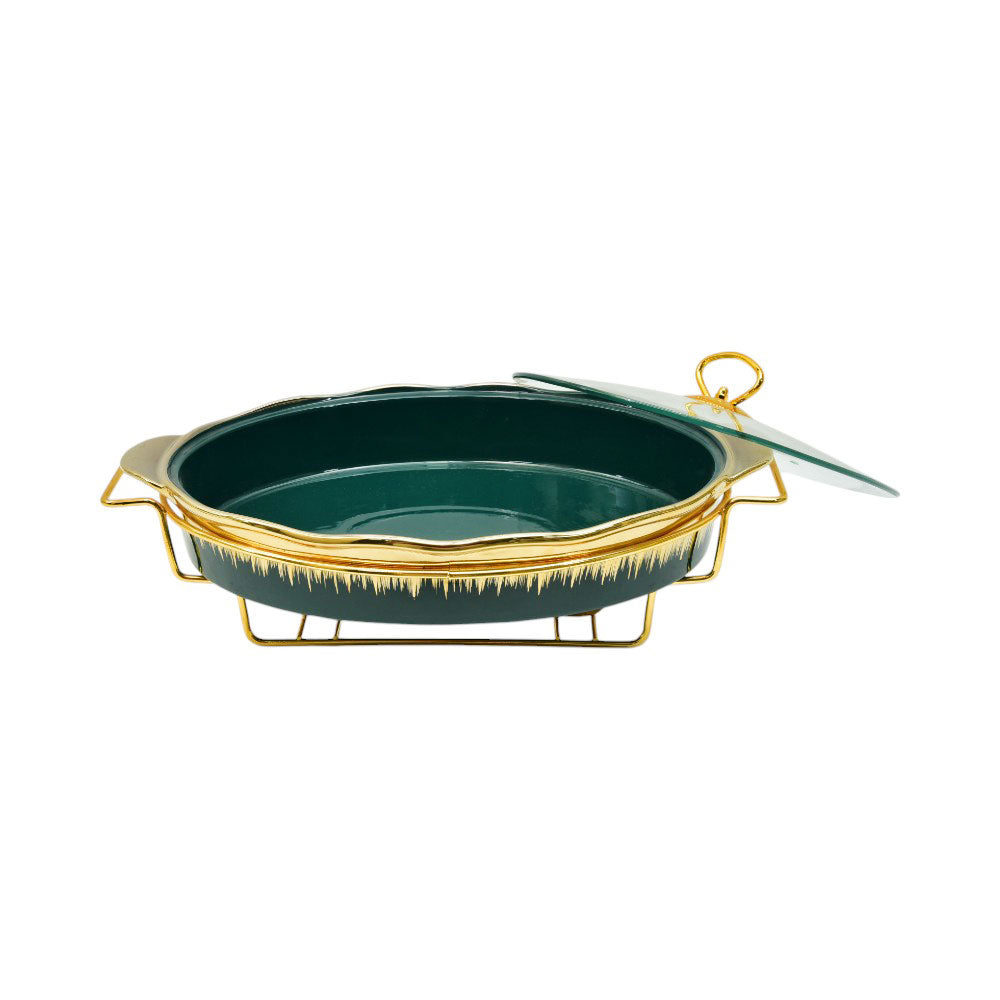 DONGA PORCELAIN OVAL 15INCH GREEN