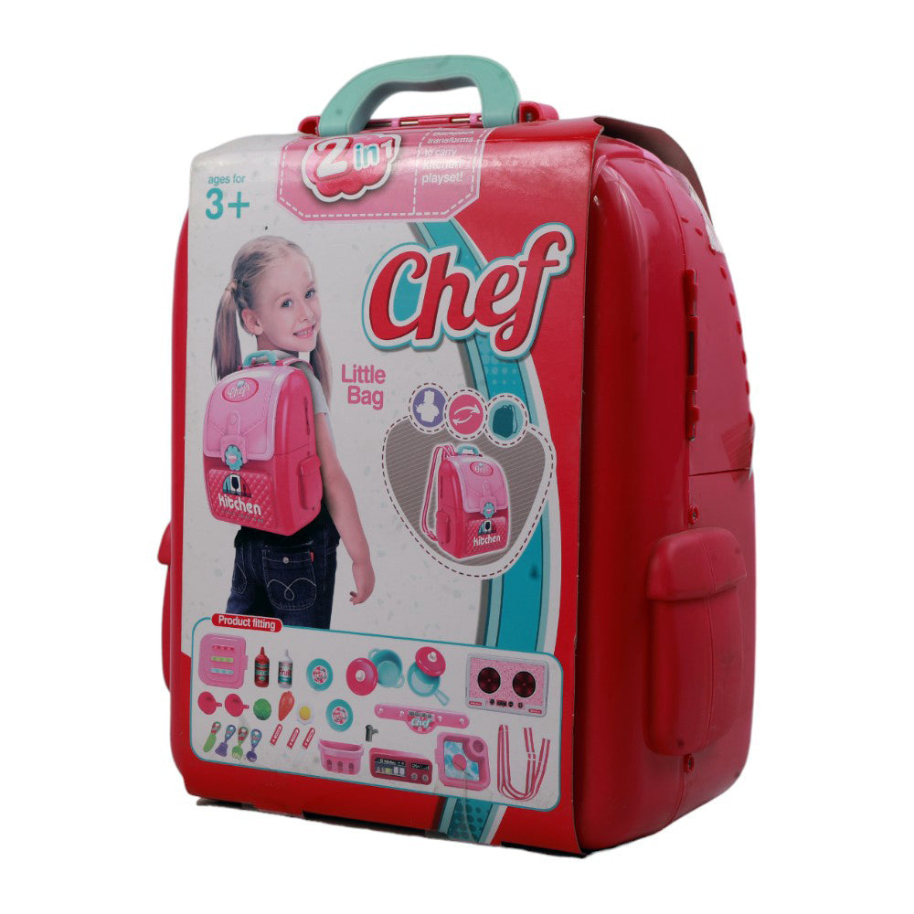 BYT8166 LITTLE CHEF KITCHEN IN BAG 2IN1 D