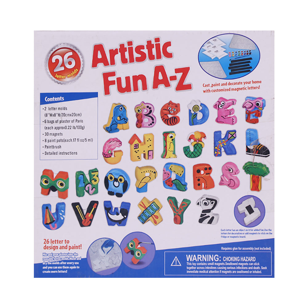 91815 ARTISTIC FUN COLORING SET W 26 LETTER MOLD IR