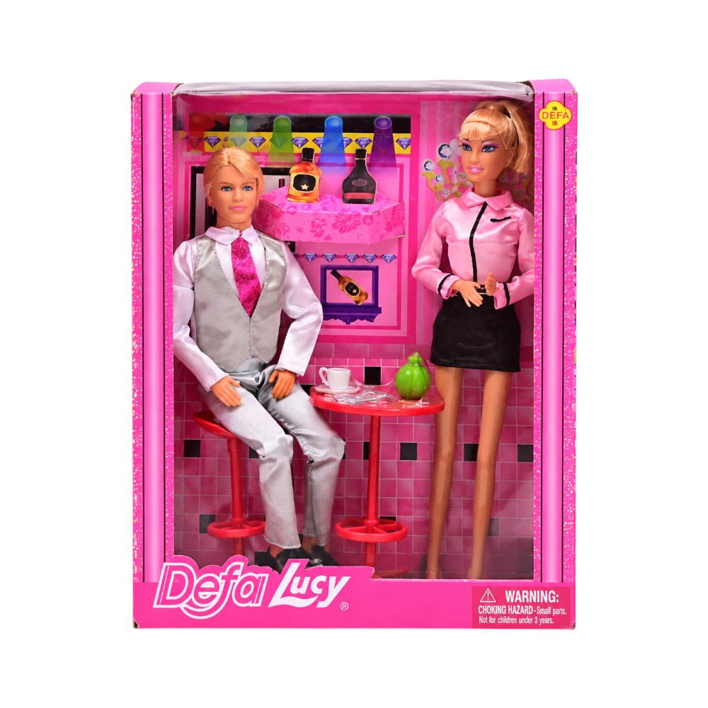 8229WT DL 2 DOLL SET WHITE