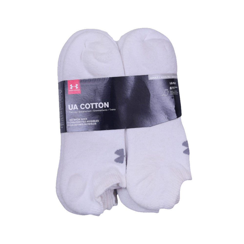 UA MEN ANKLE SOCKS P-6 U 3205 WHT (IR)
