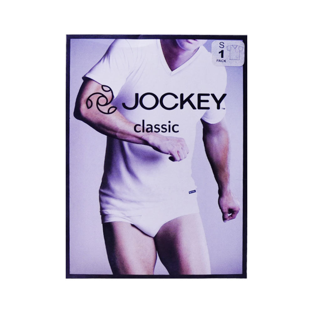 JOCKEY V-NECK T-SHIRT WHITE SMALL 1PC
