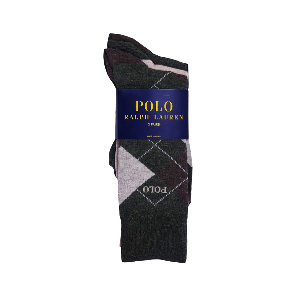 RL DRESS SOCKS P/3 ZP899846 GRN (IR)