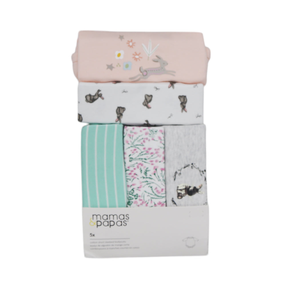 GIRLS L/S 5PC BODY SUIT M&P MDW-23 6-9M CHI MP03