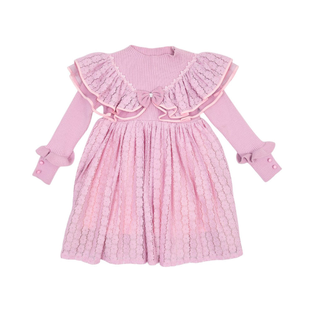 GIRLS L/S FANCY FROCK MDW-23 2-3 YEAR CHI 51123
