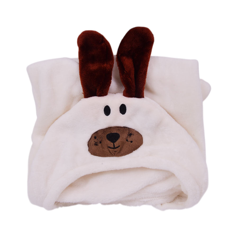 BABY FLEECE WRAPPING SHAWL HOODED MDW-23 CHI 05051