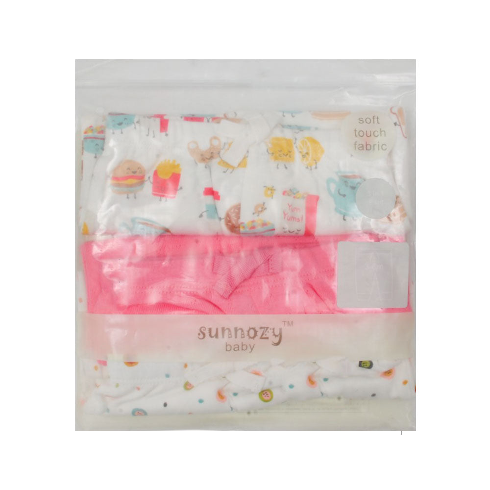 GIRLS 3PC PAJAMA SET MDW-23 3-6M CHI PT334/PT335