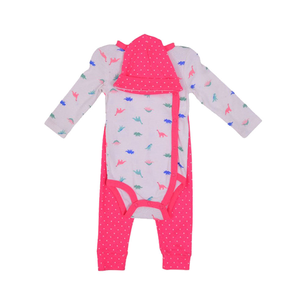 GIRLS L/S 3PC PAJAMA SUIT MDW-23 6-9M CHI ST308
