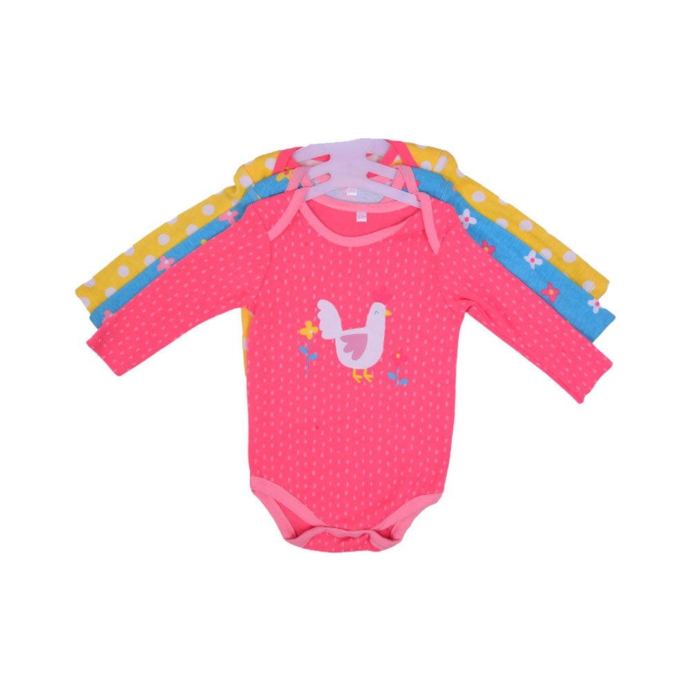 GIRLS L/S 3PC BODY SUIT MDW-23 3-6M CHI V21604