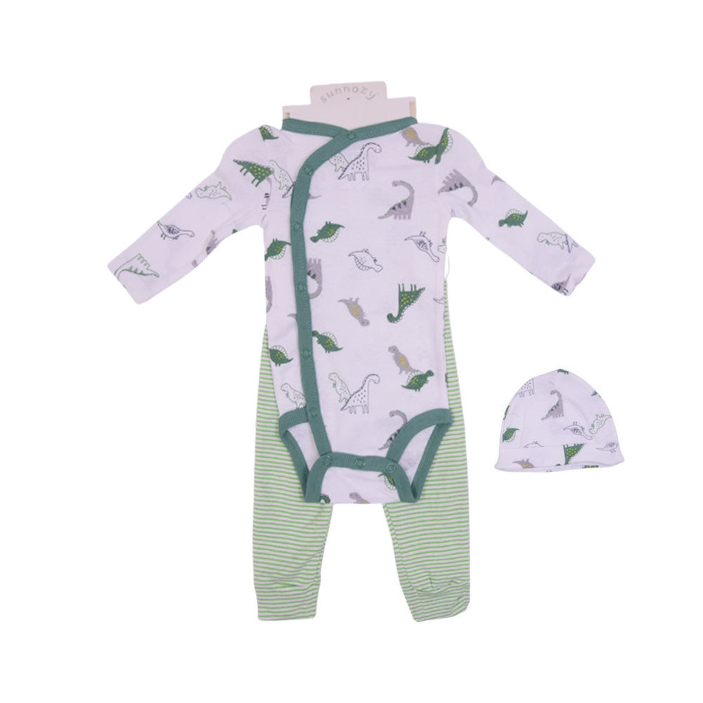 BOYS L/S 3PC PAJAMA SUIT MDW-23 0-3M CHI ST305