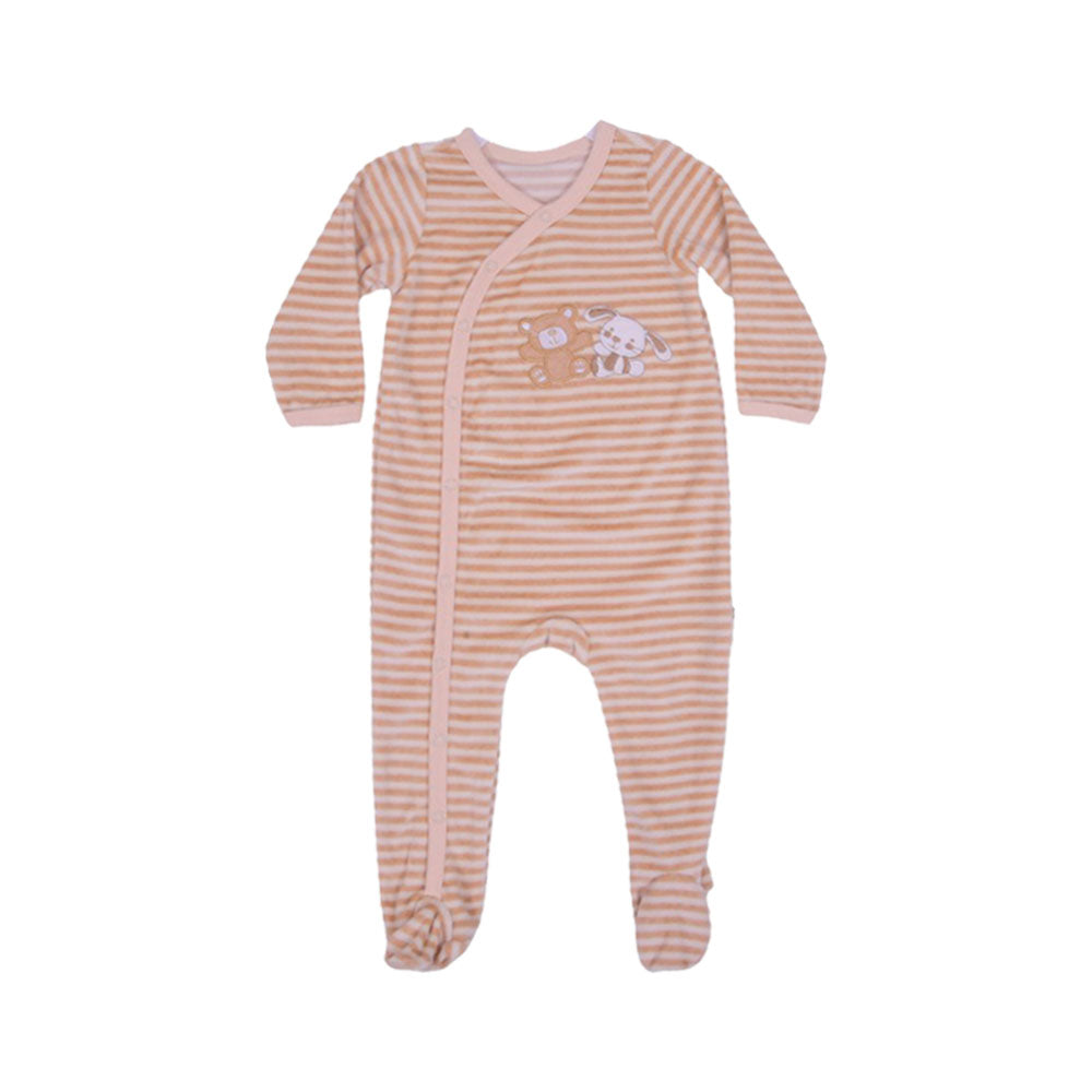 BOYS L/S ROMPER WITH SOCKS MDW-23 9-12M CHI FLWT2210