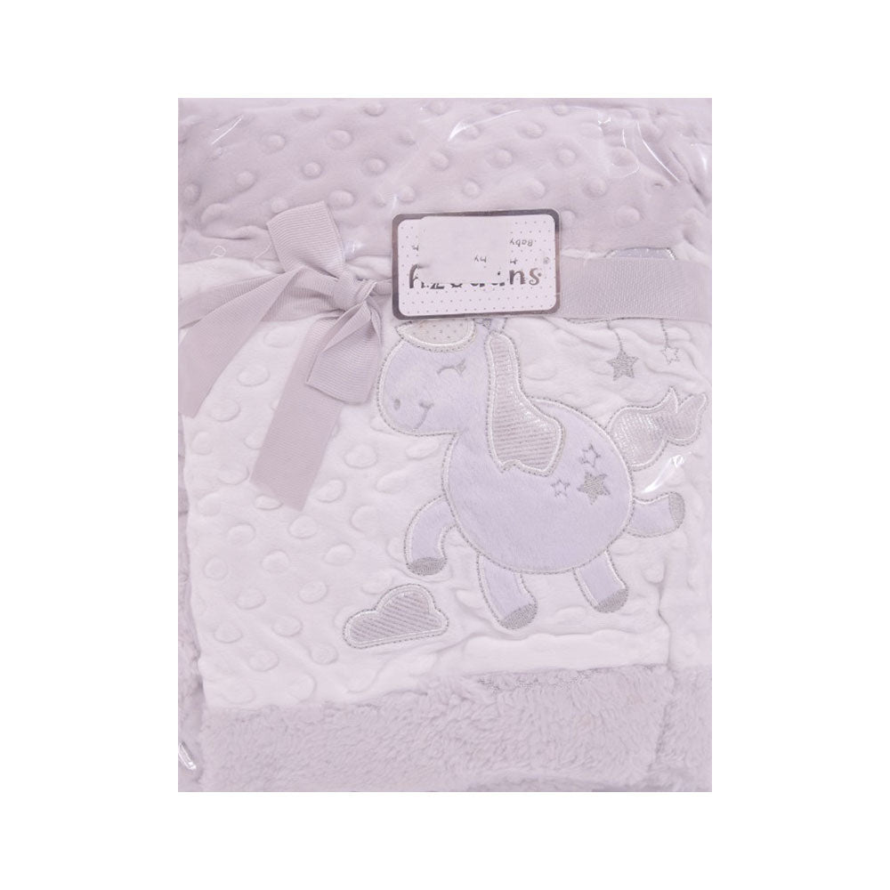 BABY FLEECE WRAPPING SHAWL MDW-23 CHI CLBL43-GREY