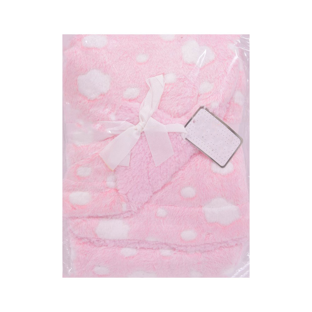 BABY FLEECE WRAPPING SHAWL MDW-23 CHI CLBL71-PINK