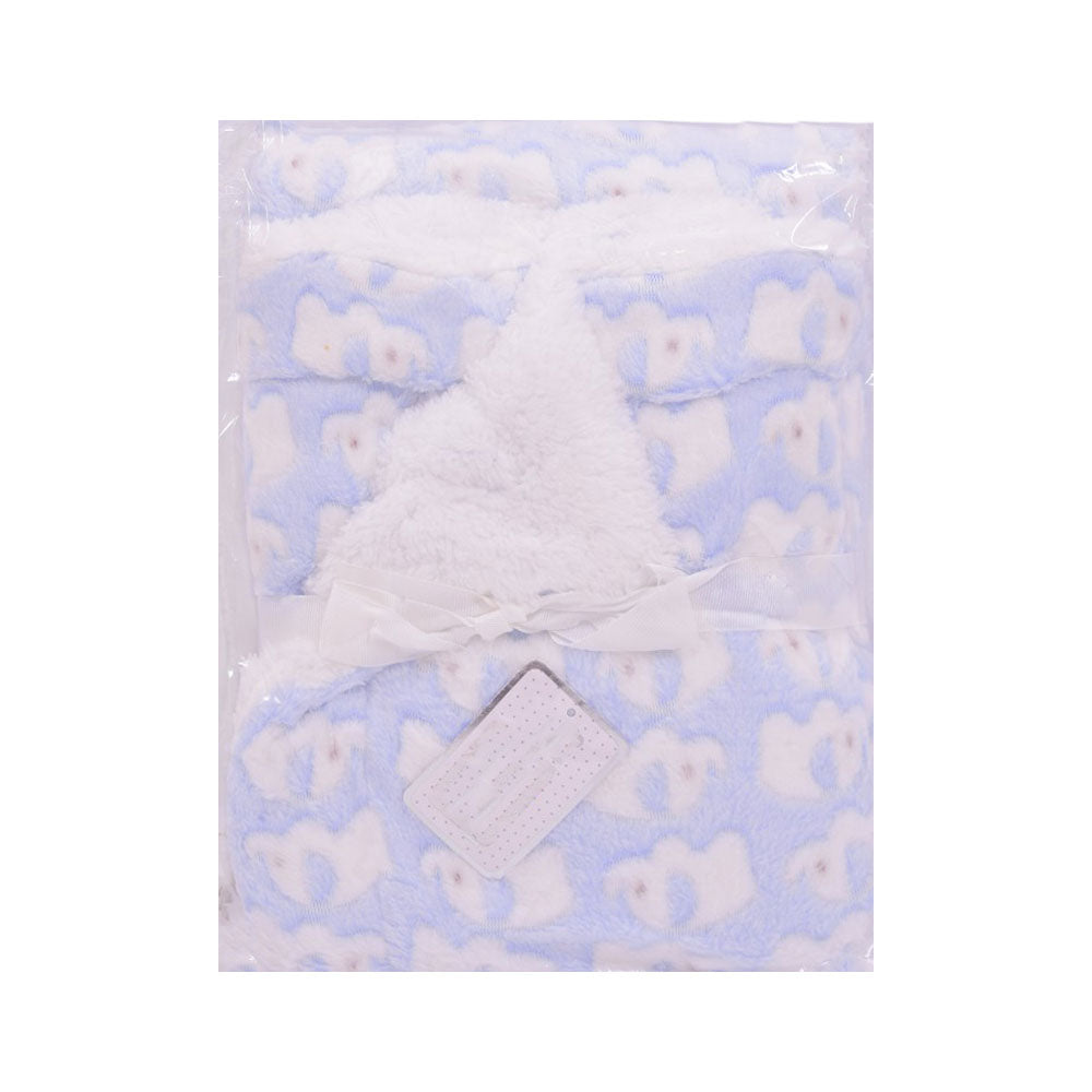 BABY FLEECE WRAPPING SHAWL MDW-23 CHI CLBL72-BLUE