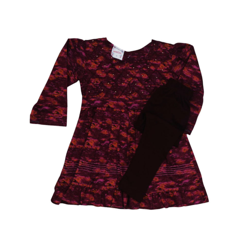 GIRLS L/S 2PC FROCK MZW-23 18-24M 536