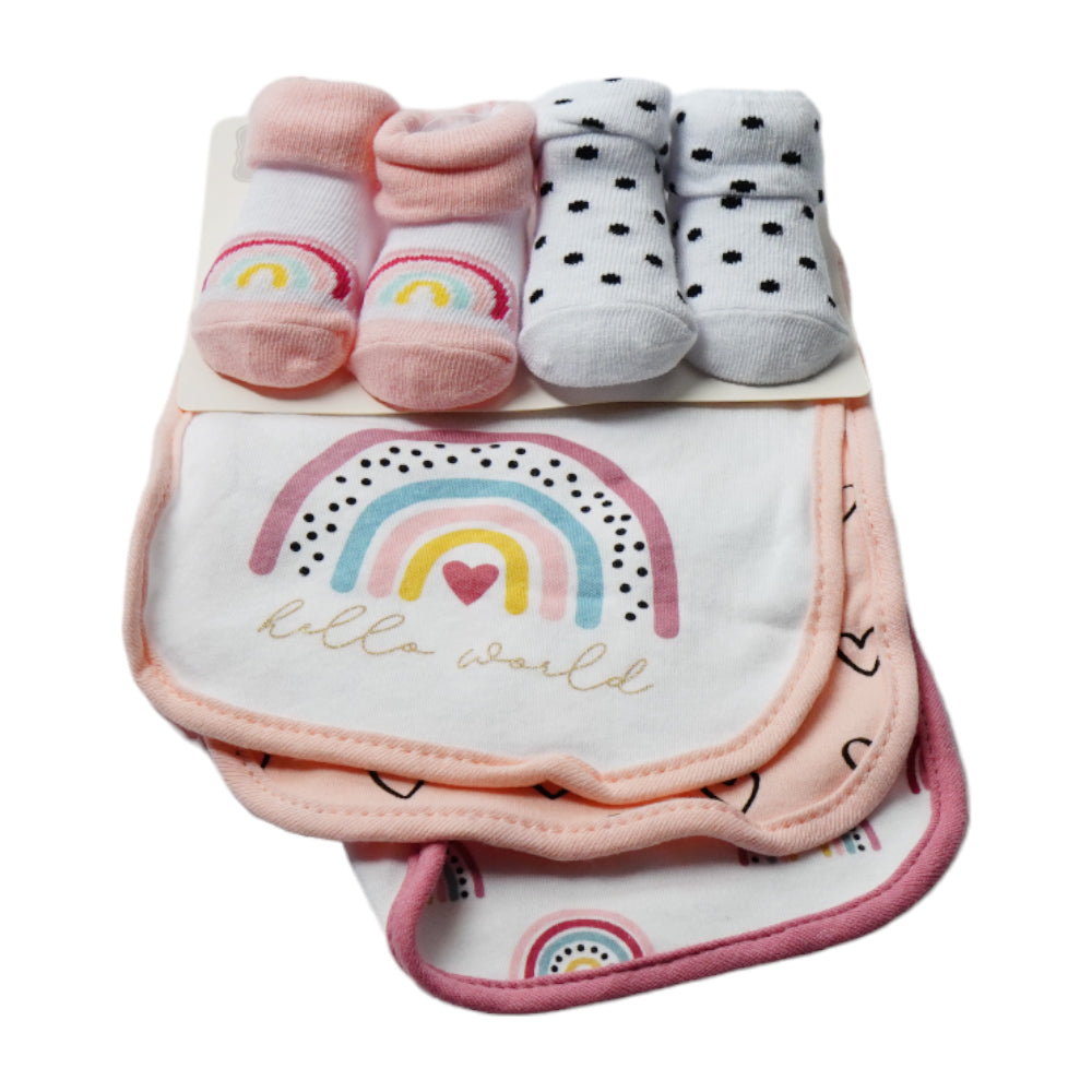 BABY BIB 3PC PACK WITH 2 PAIR BOOTIES MDW-23 CHI 19608