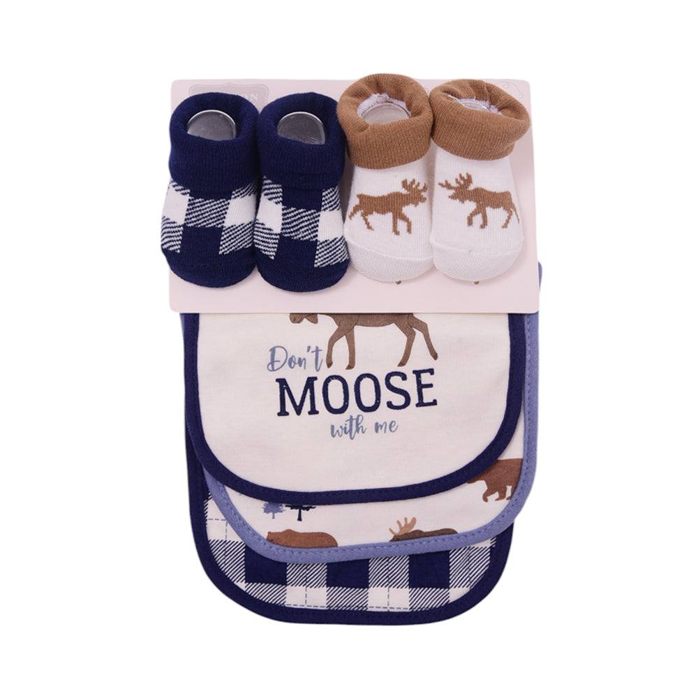 BABY BIB 3PC PACK WITH 2 PAIR BOOTIES MDW-23 CHI 17593