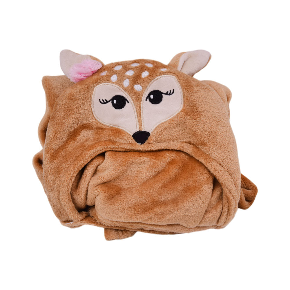BABY FLEECE WRAPPING SHAWL HOODED MDW-23 CHI 52176