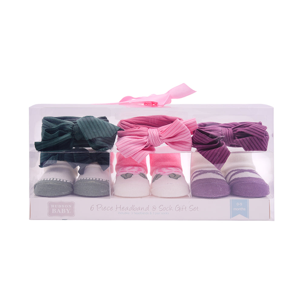 BABY BOOTIES 3 PAIR WITH 3 HEAD BAND MDW-23 CHI 13576CH