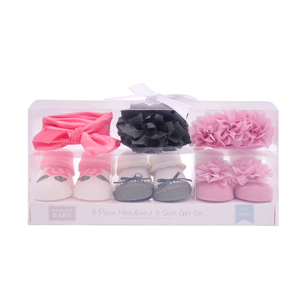 BABY BOOTIES 3 PAIR WITH 3 HEAD BAND MDW-23 CHI 13595CH
