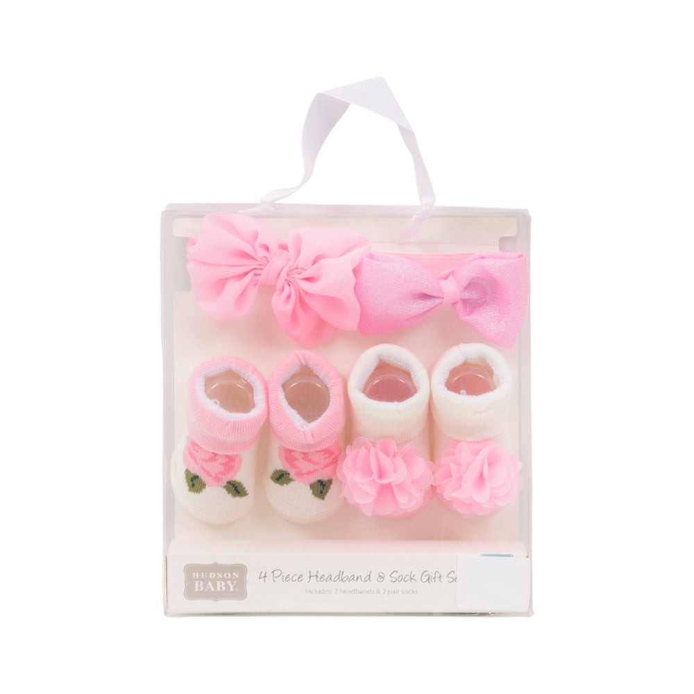 BABY BOOTIES 2 PAIR WITH 2 HEAD BANDS MDW-23 CHI 08002CH
