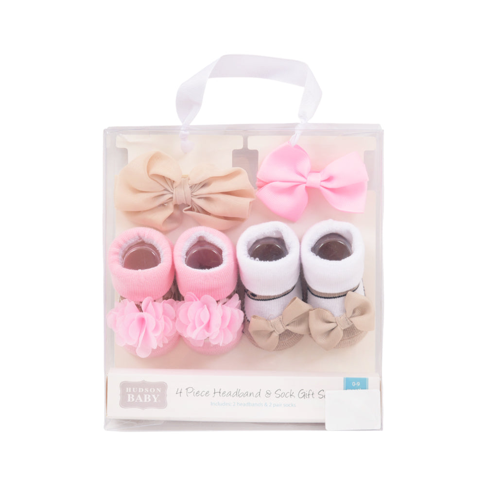 BABY BOOTIES 2 PAIR WITH 2 HEAD BANDS MDW-23 CHI 08007CH