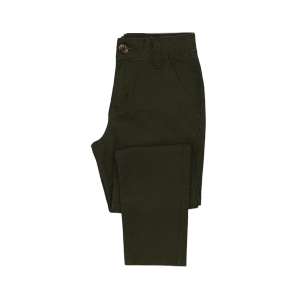 BOYS CHINOS PANTS HOP & ROLL OLIVE MZW-23 4-5 YEAR JBC502