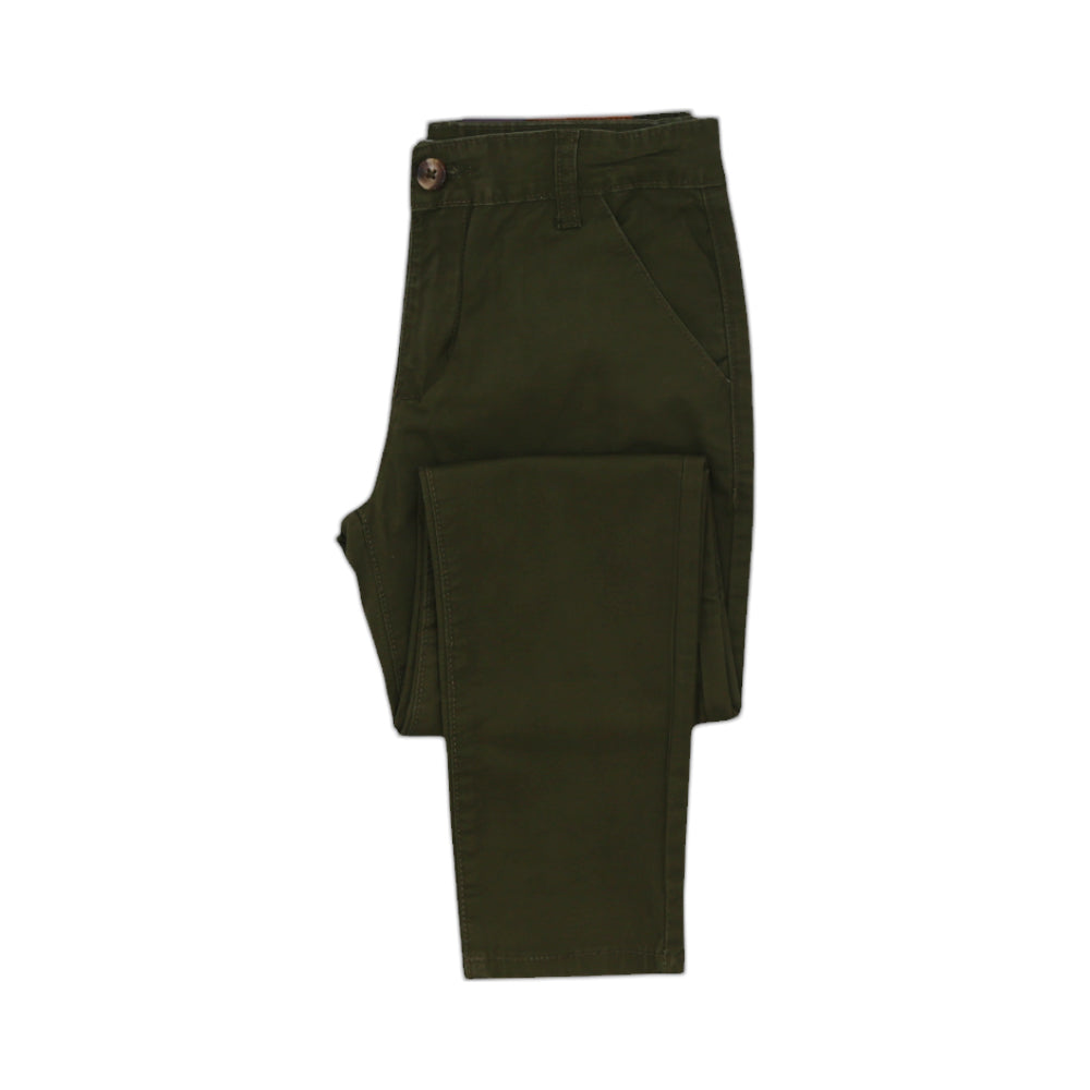 BOYS CHINOS PANTS HOP & ROLL OLIVE MZW-23 9-10 YEAR JBC502