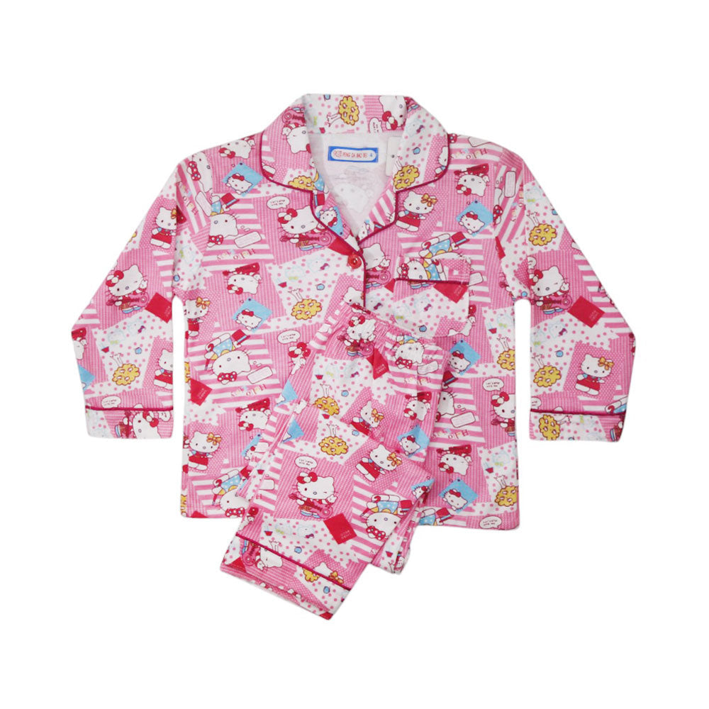 GIRLS L/S 2PC SLEEPING SUIT MZW-23 5-6 YEAR 002