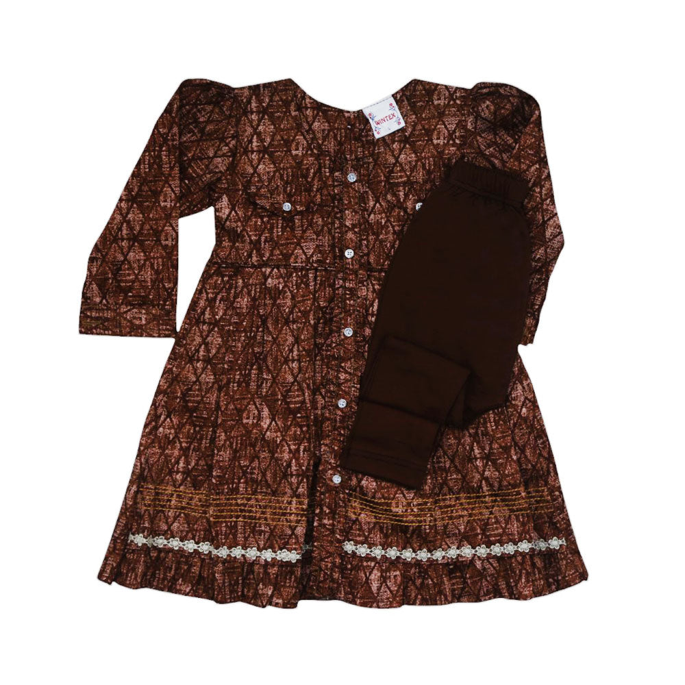 GIRLS L/S FROCK MZW-23 3-4 YEAR 544