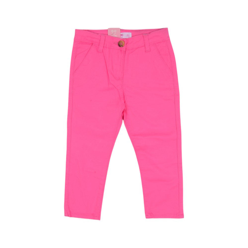 GIRLS CHINNO PANTS HOP & ROLL PINK MZW-23 2-3 YEAR JG501