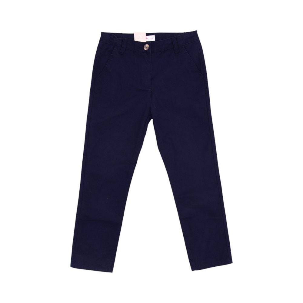 GIRLS CHINNO PANTS HOP & ROLL NAVY MZW-23 7-8 YEAR JG502