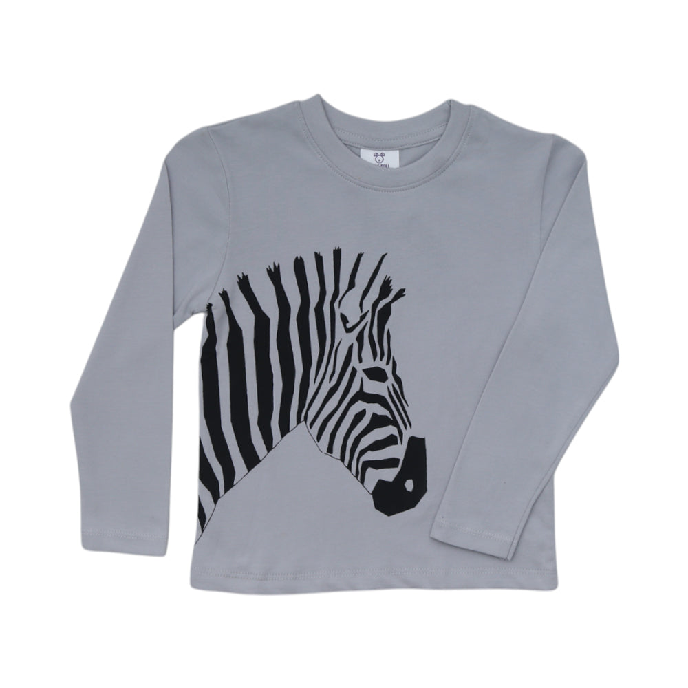 BOYS L/S T-SHIRT HOP & ROLL GREY MZW-23 2-3 YEAR JB212