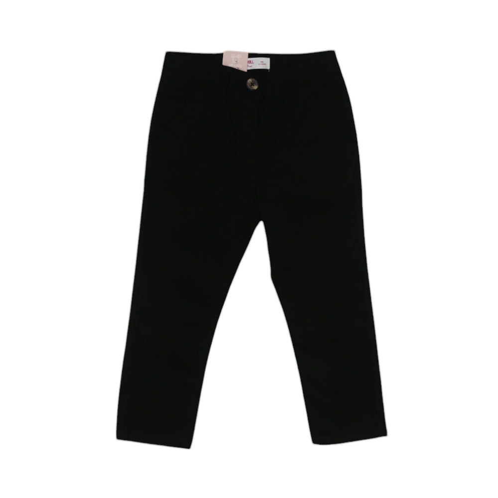 GIRLS CHINNO PANTS HOP & ROLL BLACK MZW-23 2-3 YEAR JG503