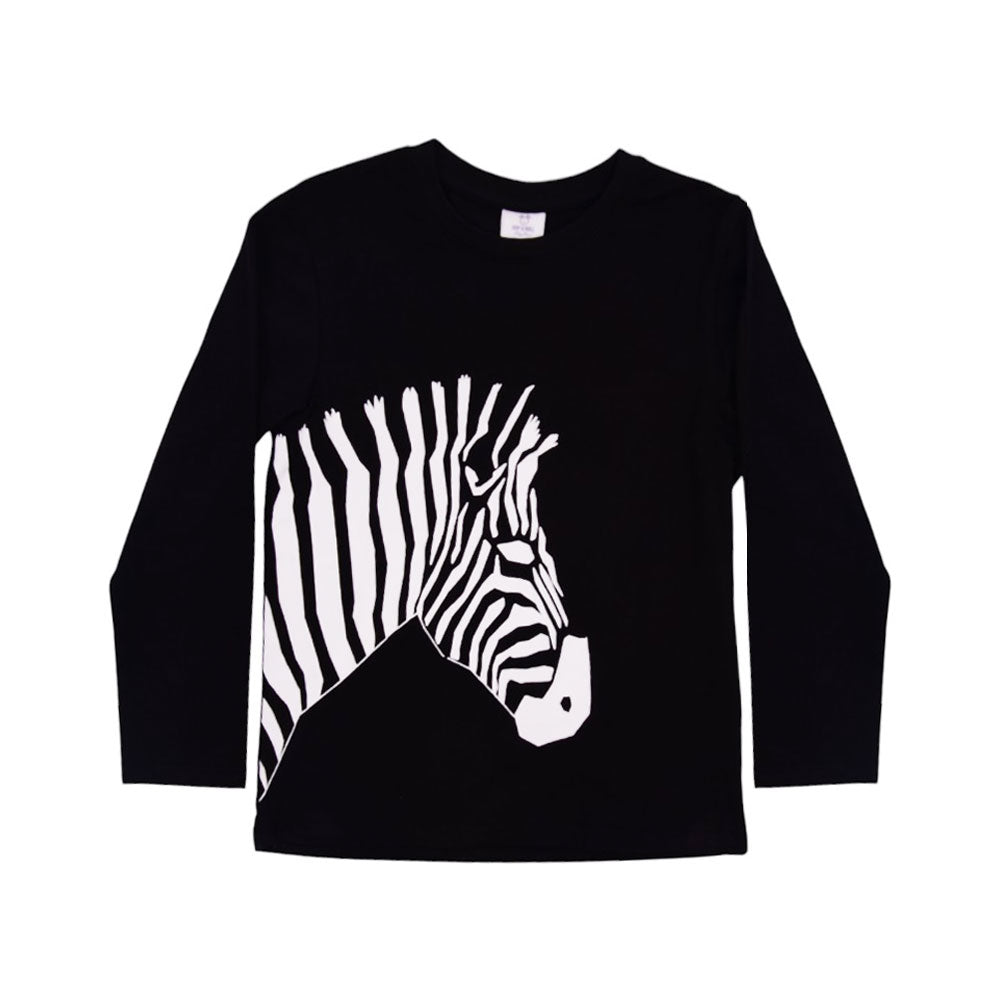 BOYS L/S T-SHIRT HOP & ROLL BLACK MZW-23 7-8 YEAR JB212