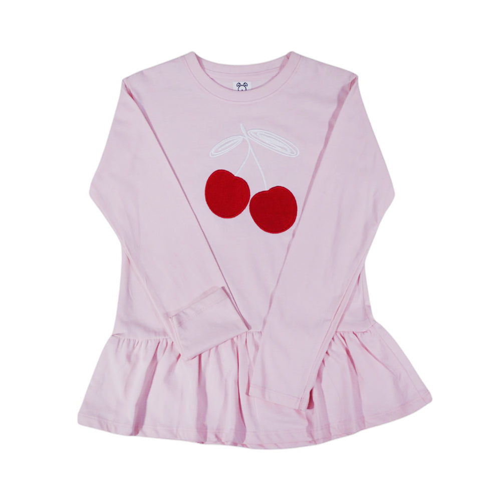 GIRLS L/S BLOUSE HOP & ROLL PINK MZW-23 6-7 YEAR JG207