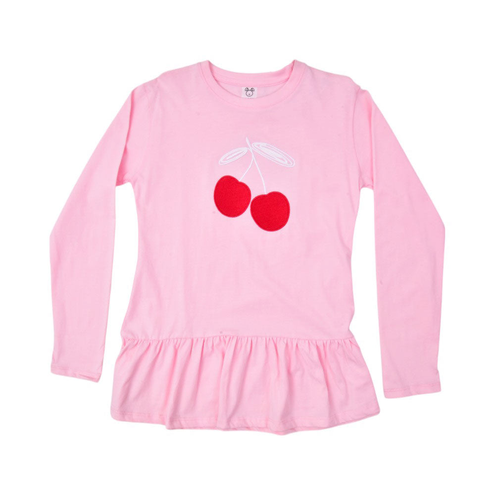 GIRLS L/S BLOUSE HOP & ROLL PINK MZW-23 9-10 YEAR JG207