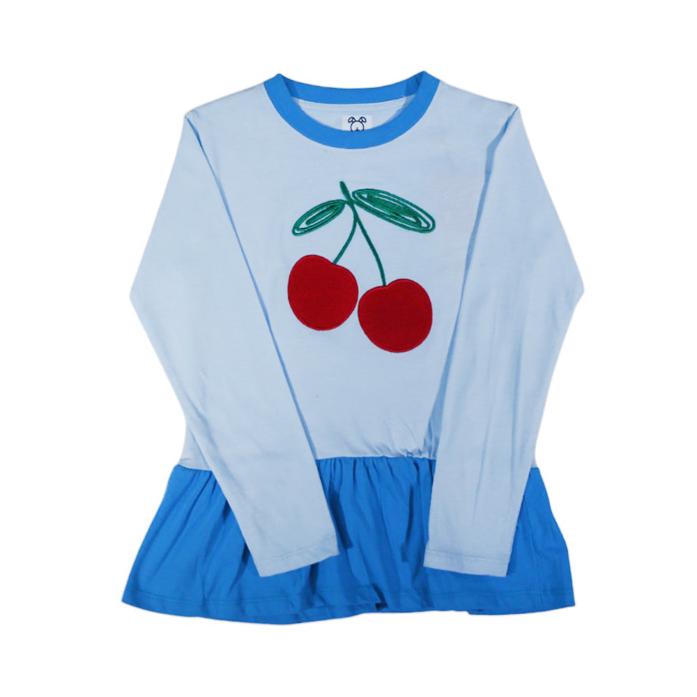 GIRLS L/S BLOUSE HOP & ROLL SKY MZW-23 4-5 YEAR JG207