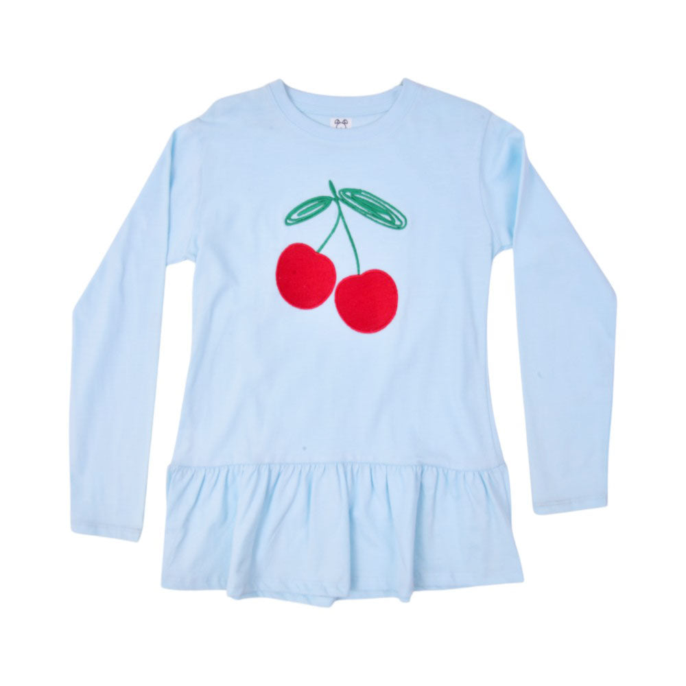 GIRLS L/S BLOUSE HOP & ROLL SKY MZW-23 9-10 YEAR JG207