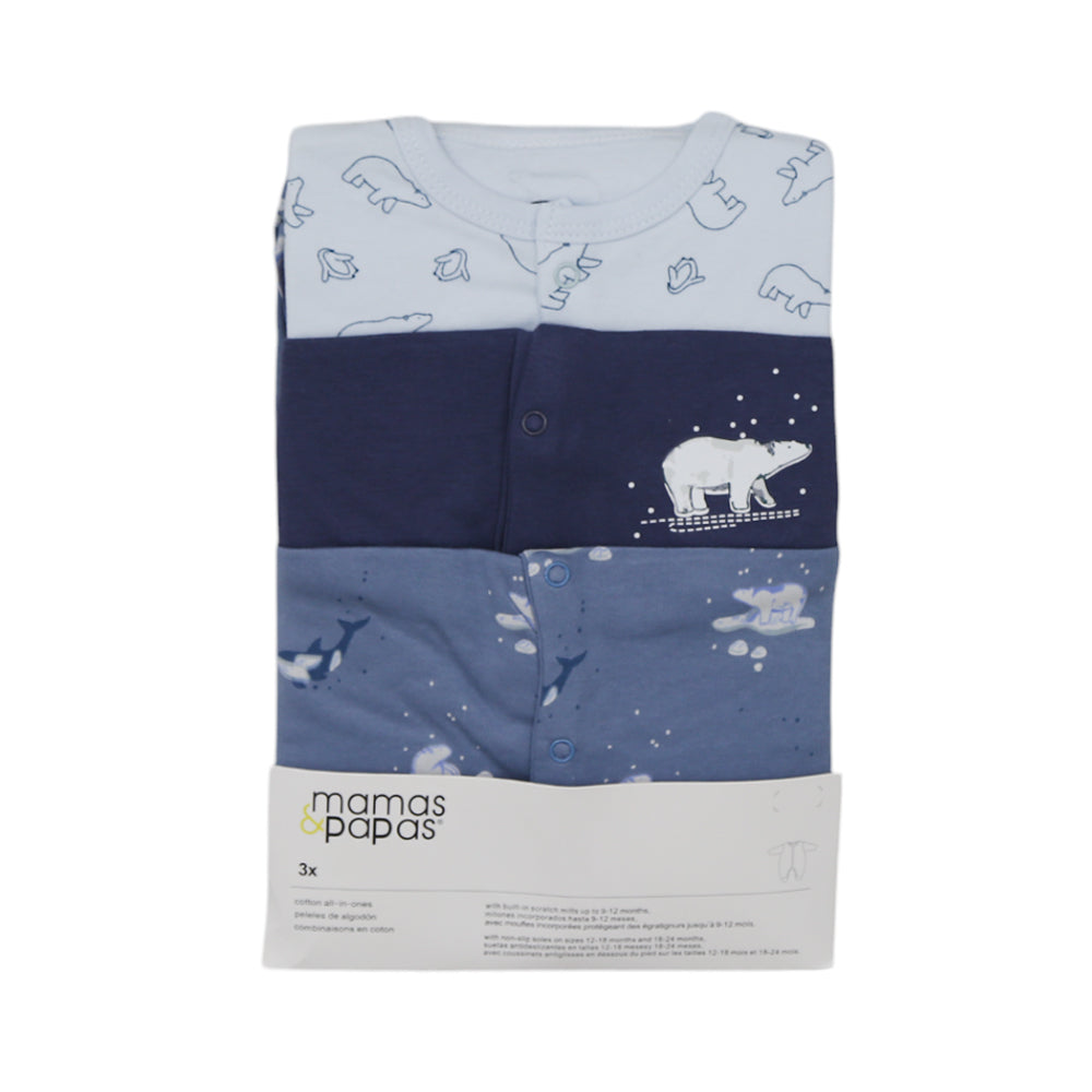 BOYS L/S 3PC SLEEP SUIT M & P MDW-23 6-9M MP01